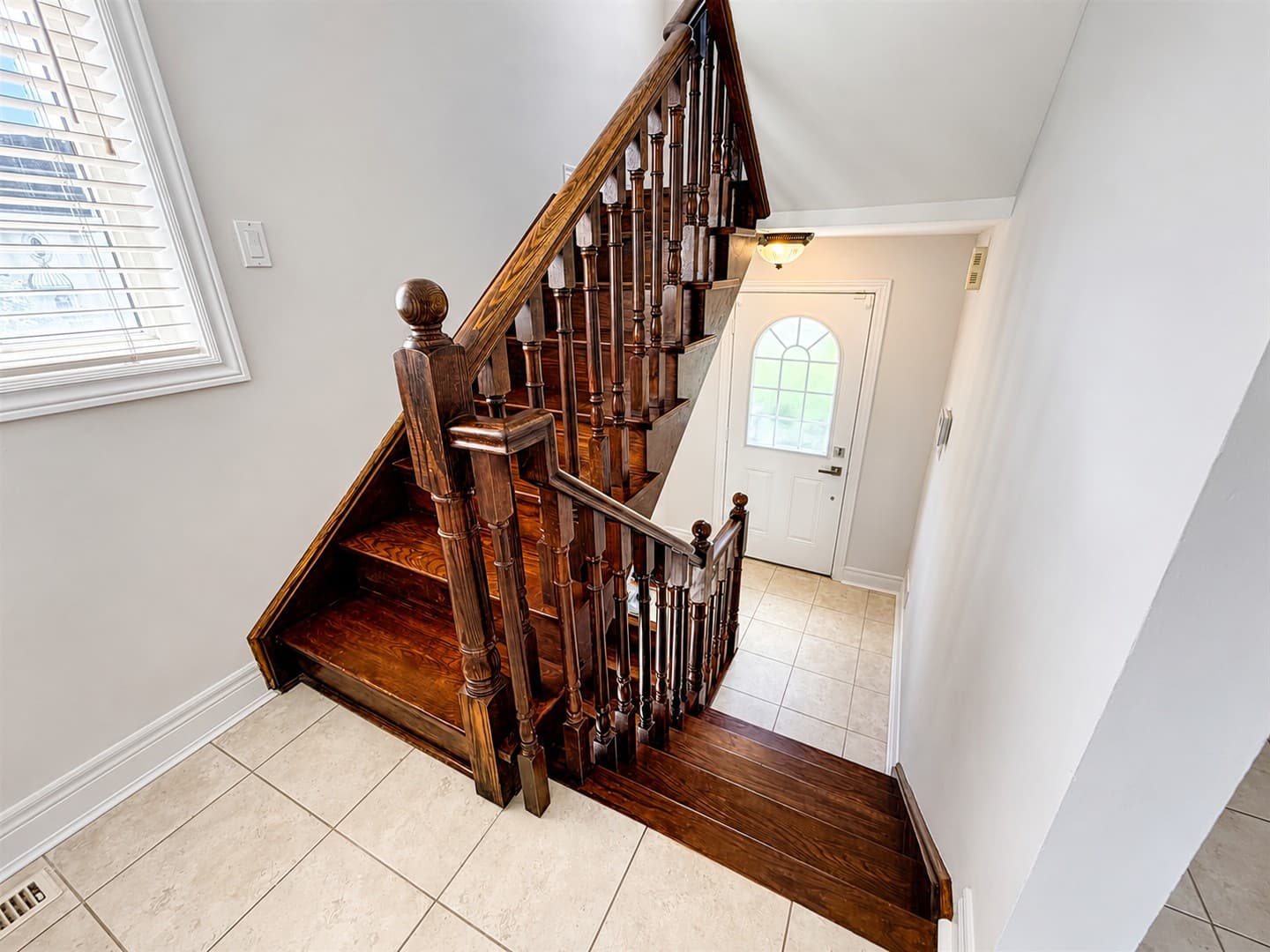Main entry foyer and modern staircase